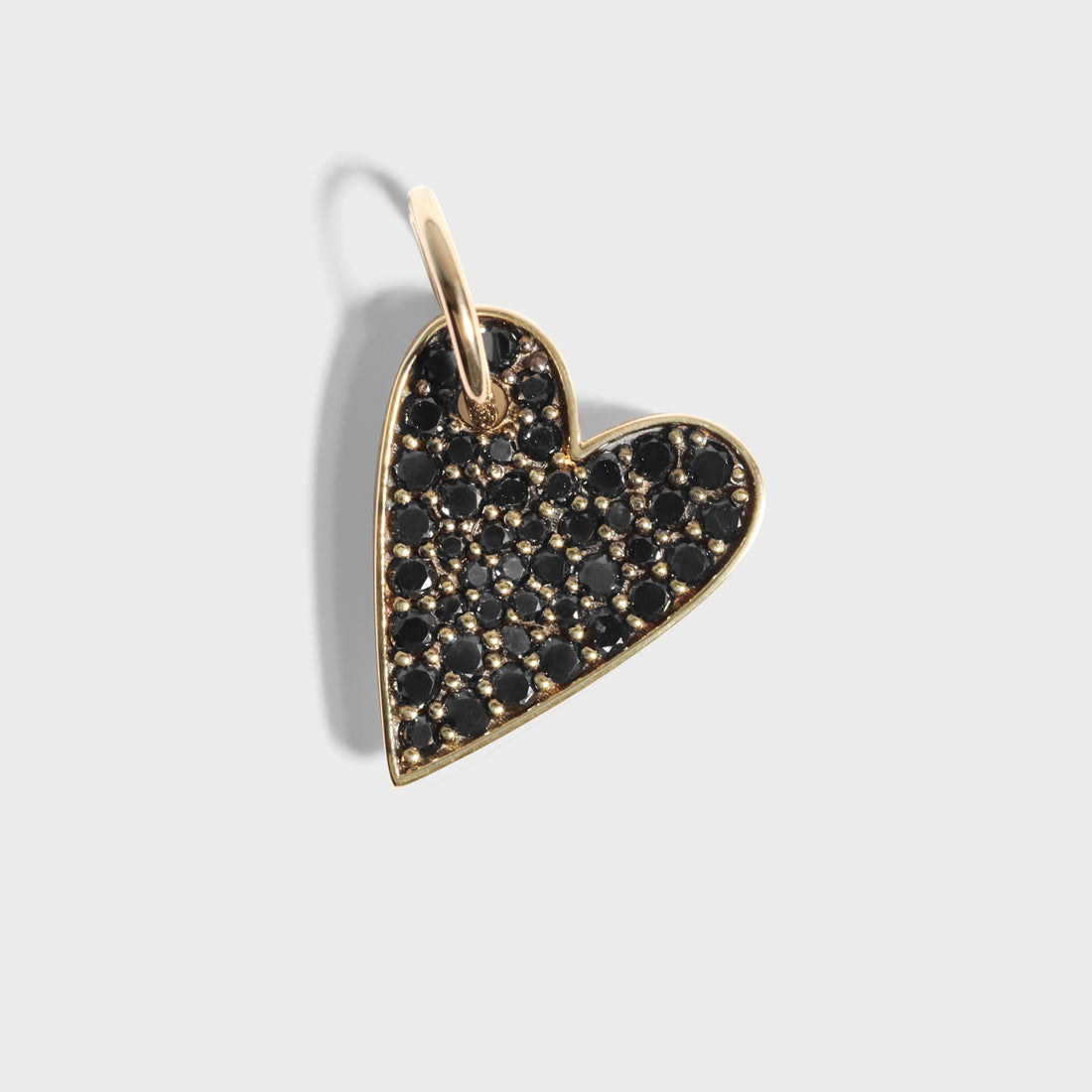 Black Diamond Heart Charm