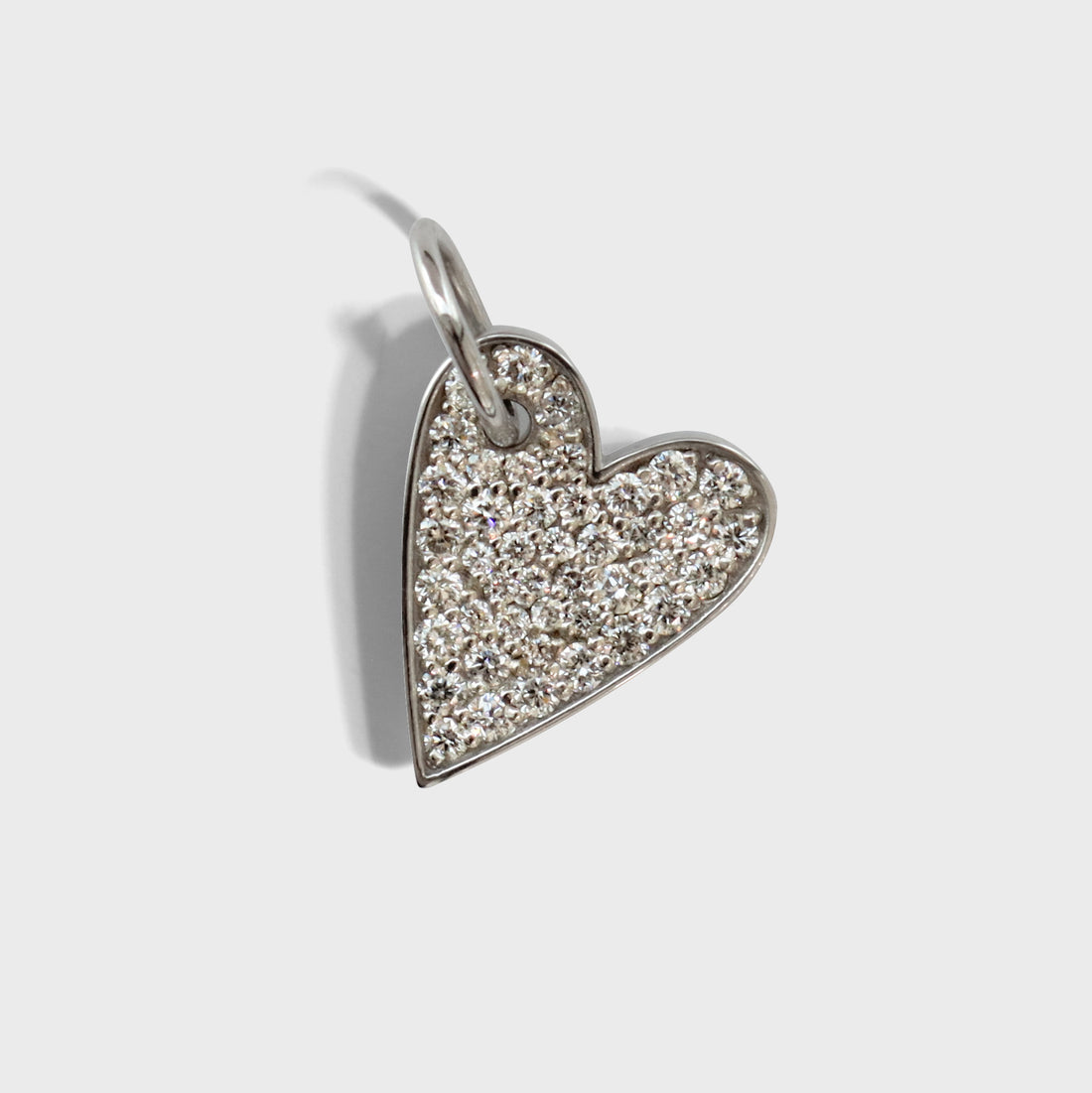 Lab Diamond Heart Charm