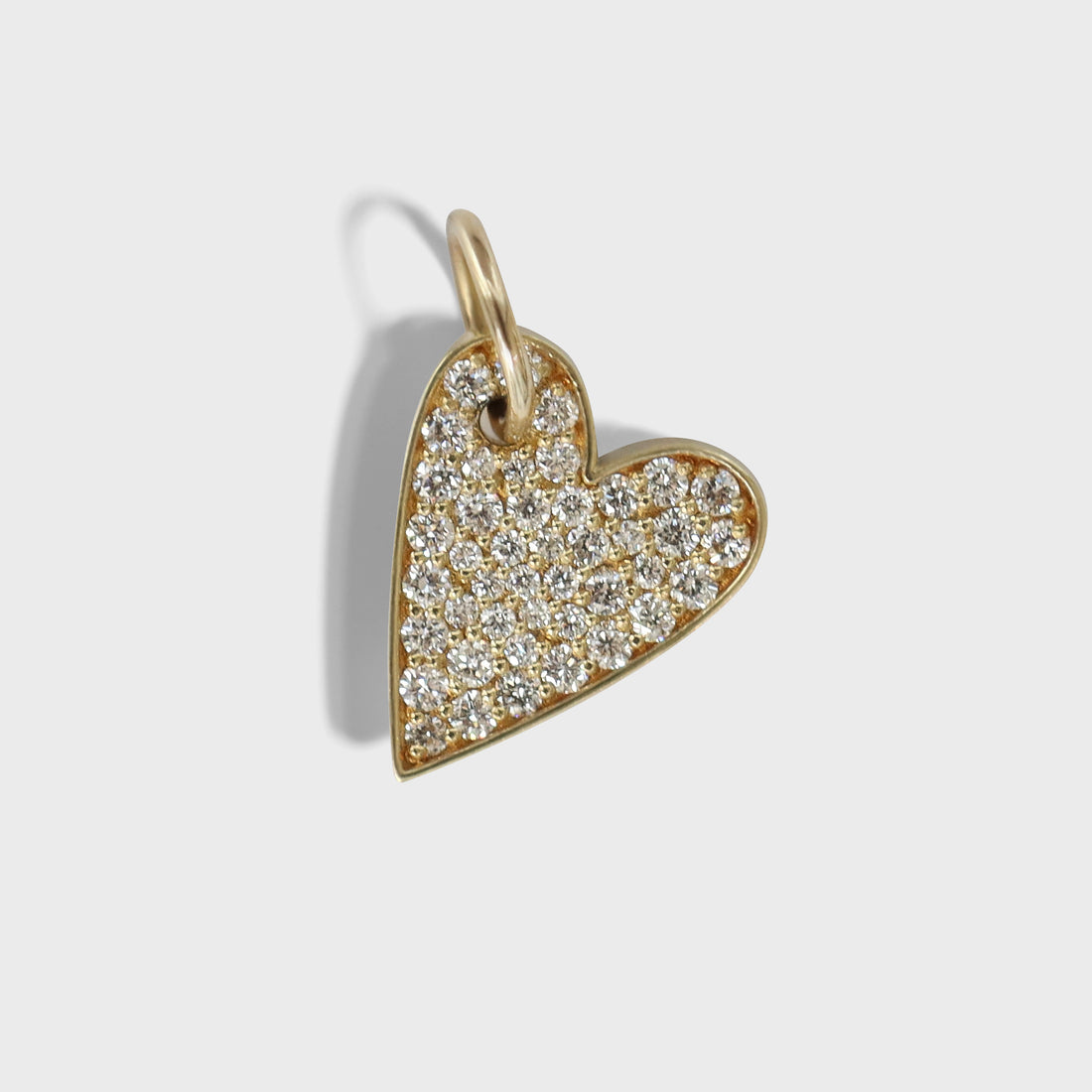 Lab Diamond Heart Charm